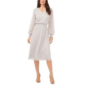 MSK Women’s Metallic Midi Cocktail and Party Dress